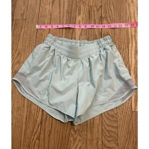 Lululemon Hotty Hot Short Mini Lined Mint Light Green Muted Sz 6